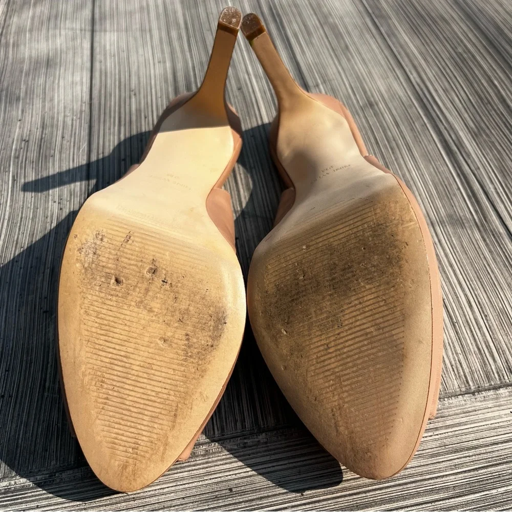Nine West nude sling back pumps size 9 - Picture 3 of 4